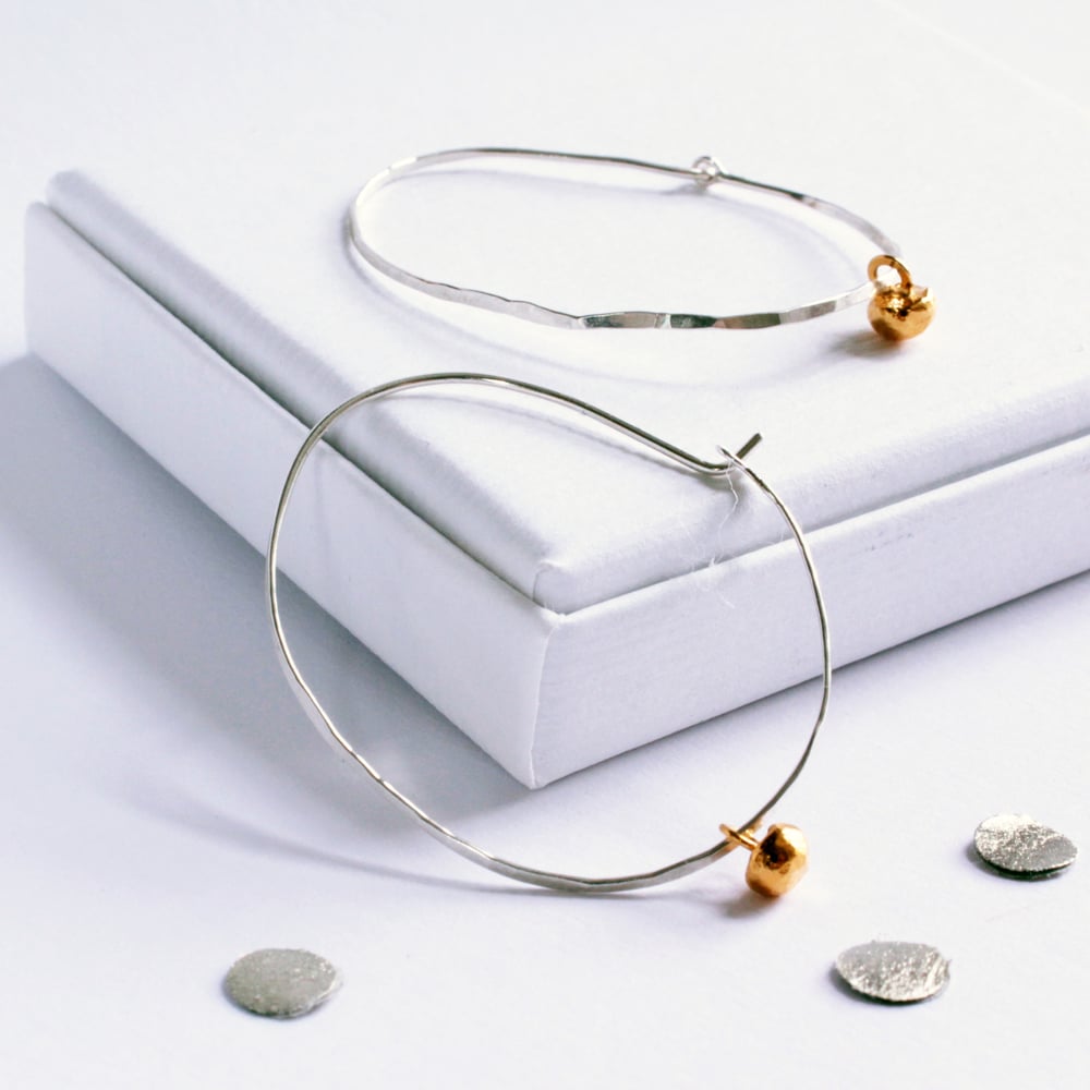 Image of Pebble hoop earrings