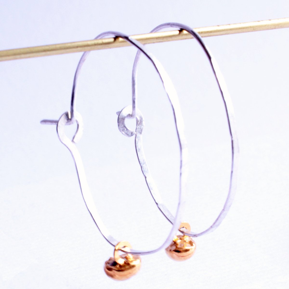 Image of Pebble hoop earrings