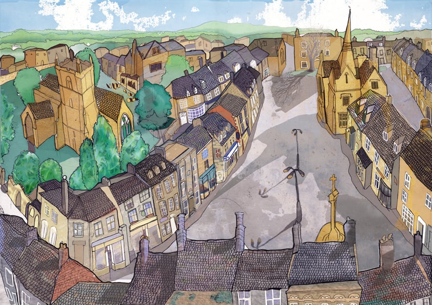 Image of Stow-on-the-Wold Greetings Card