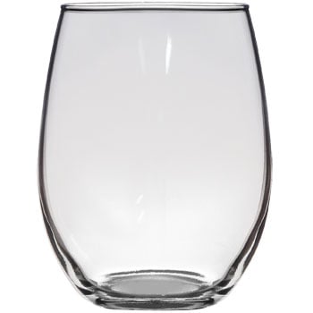 Image of Set of 2 Handpainted Stemless Wine Glasses