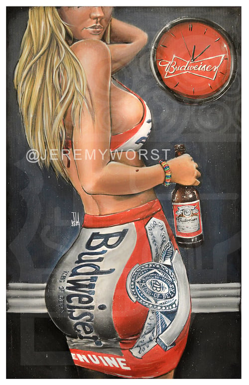 Image of JEREMY WORST Commission Custom Original Acrylic Painting Featured 30 x 20 or 40 x 25 or 50 x 30