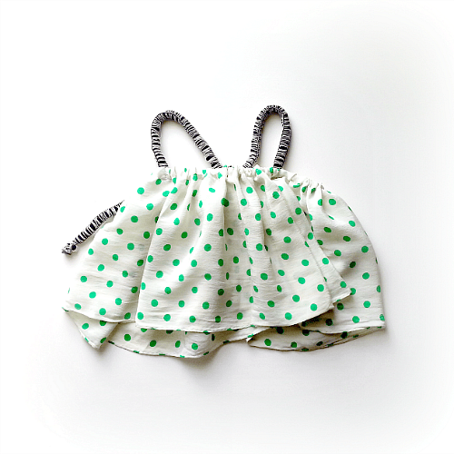 Image of Chiffon Dot Flutter Top -ONE OF A KIND-