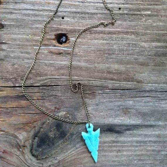 Turquoise shop arrowhead necklace