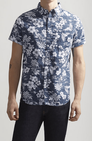 Image of Straight Faded Tropical Shirt - MadBank