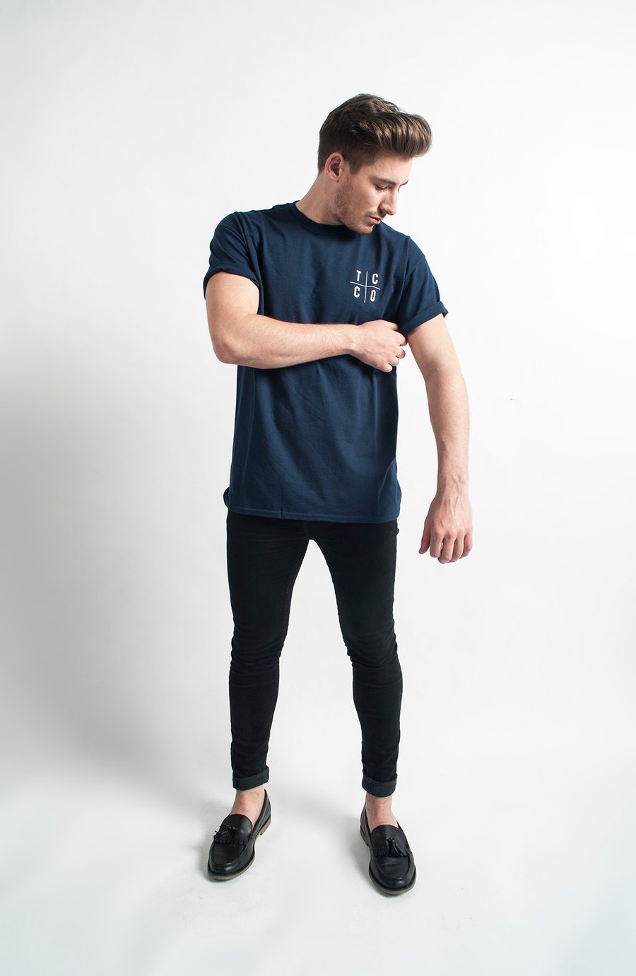 Image of TCCO  LOGO TEE (NAVY) UNISEX