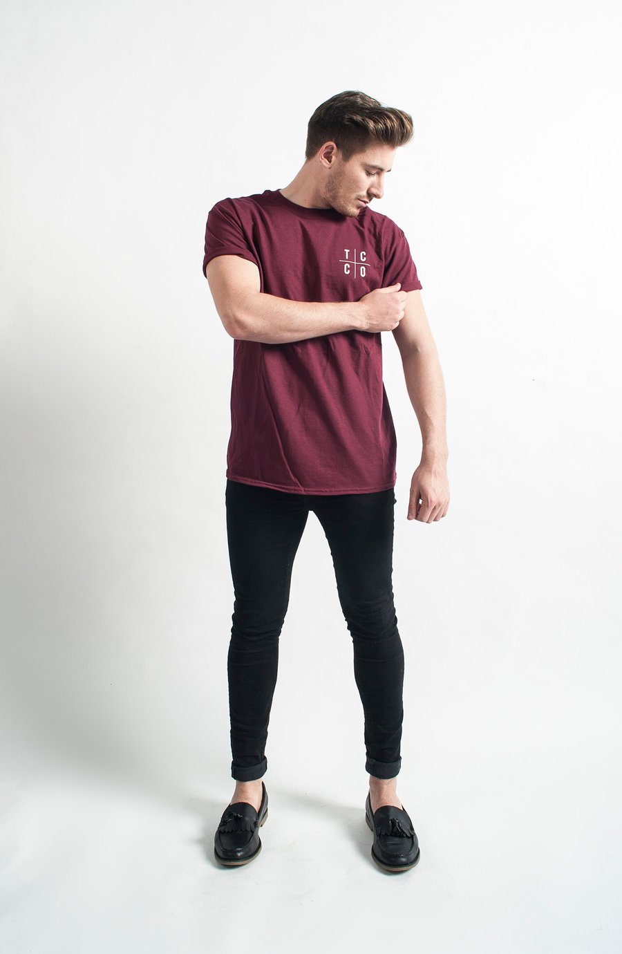 Image of TCCO LOGO TEE (MAROON) UNISEX