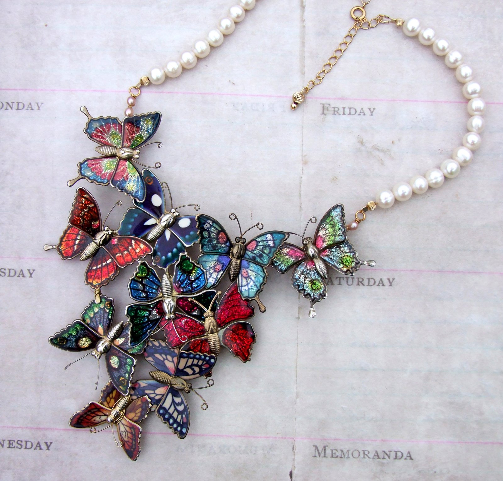 butterfly statement necklace