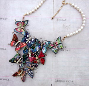 Vintage Butterfly Statement Necklace - Laura Pettifar Designs