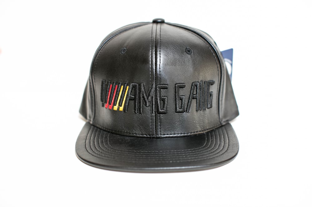 Image of leather snapback