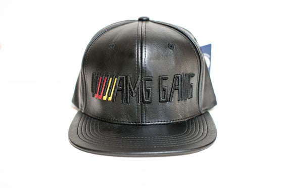 Image of leather snapback