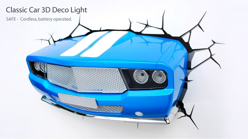 Nugbug Kids Blue Dodge Car Night Light