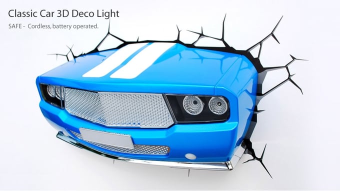 Image of Blue Dodge Car Night Light