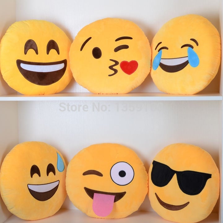 Cute emoji cheap pillows