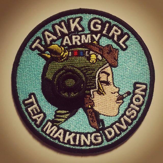 Image of The Original Tank Girl Army - Tea Making Division Patch (with Tank Girl print!)