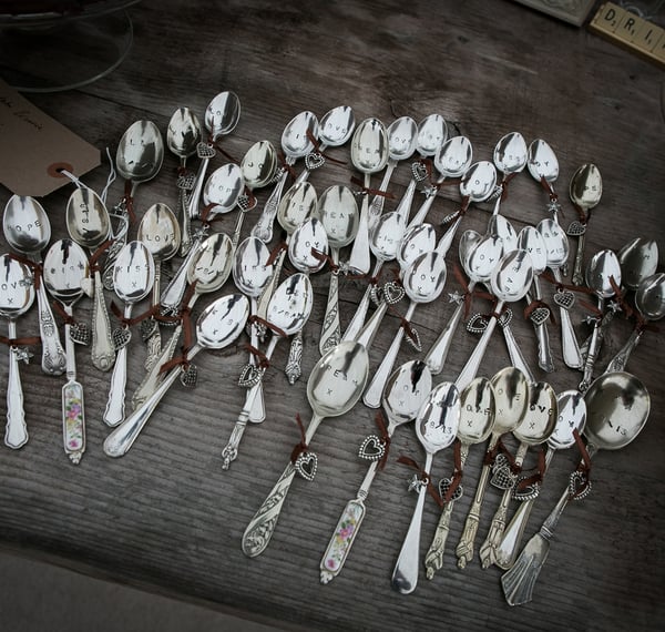 Personalised Vintage Silver Plate Teaspoon Small - Laura Pettifar Designs