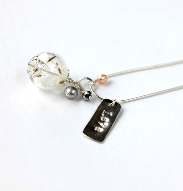 Lottie Love Charm & Dandelion Seed Wish Necklace in Sterling Silver - Laura Pettifar Designs