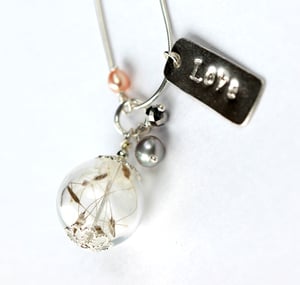 Lottie Love Charm & Dandelion Seed Wish Necklace in Sterling Silver - Laura Pettifar Designs