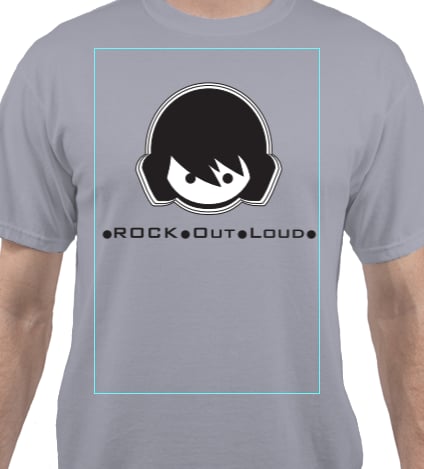 Image of Rock Out Loud-Standard Logo (Gray Shirt)