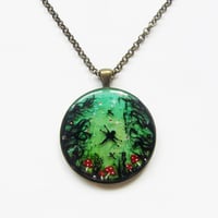 Image 2 of Enchanted Fairy Forest Round Pendant