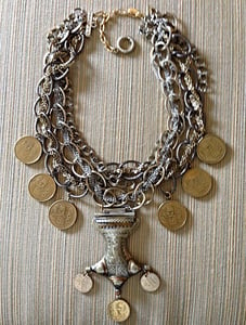 Image of Nepal pendant and coin necklace set