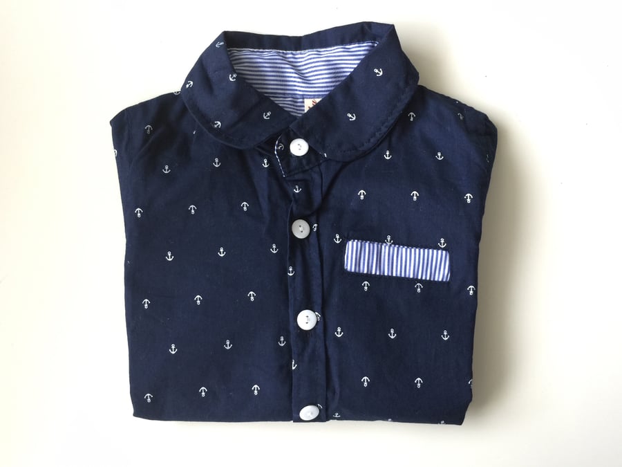 Image of |||| IN STOCK |||| Boys' Anchor'd Dress Shirt (2-6)