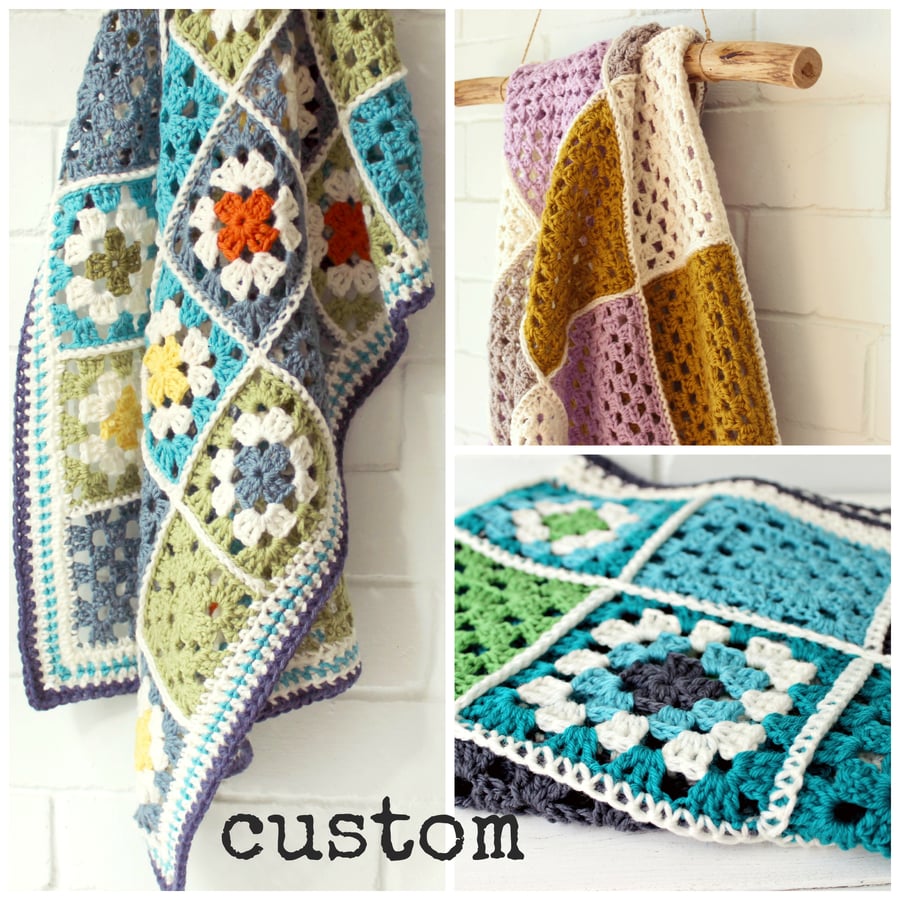 Image of CUSTOM | patchwork granny square | baby blanket