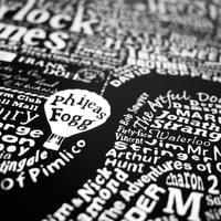 Image 4 of Literary Central London Map (black screenprint)