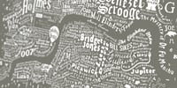 Image 5 of Literary Central London Map (grey screenprint) 