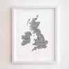 Great British Isles Type Map (A2 White)
