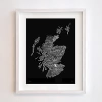 Image 1 of Scotland Type Map (Black)