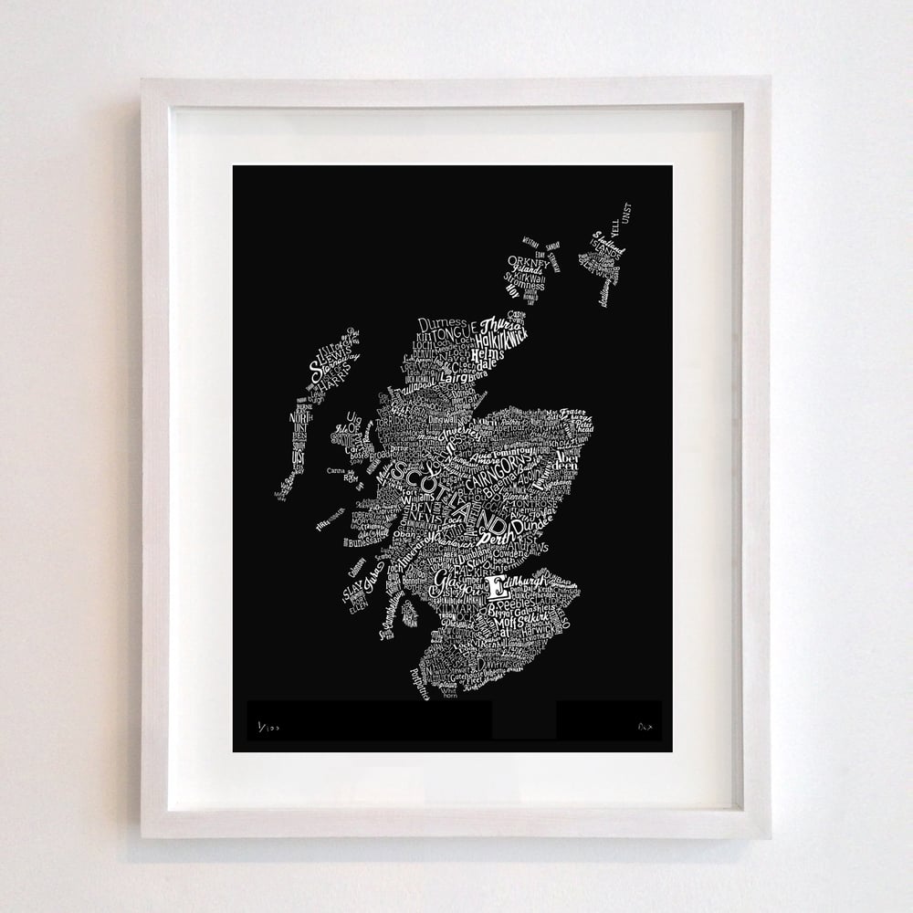 Scotland Type Map (Black)
