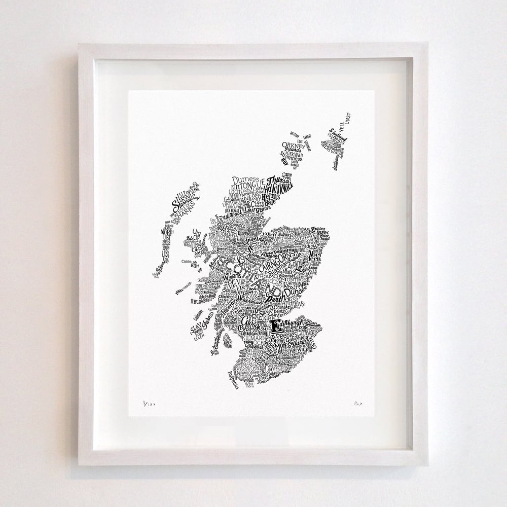 Scotland Type Map (White)