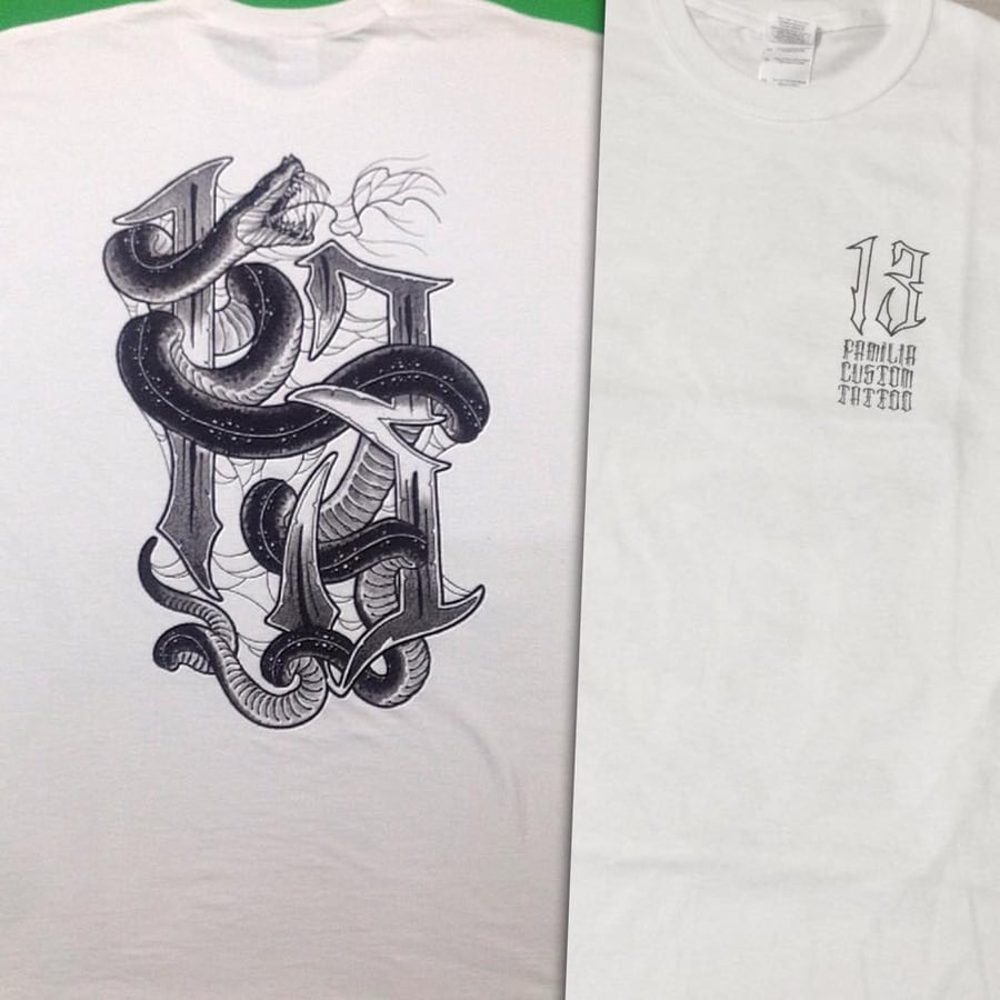 Image of 13 Familia Snake T-Shirt - White