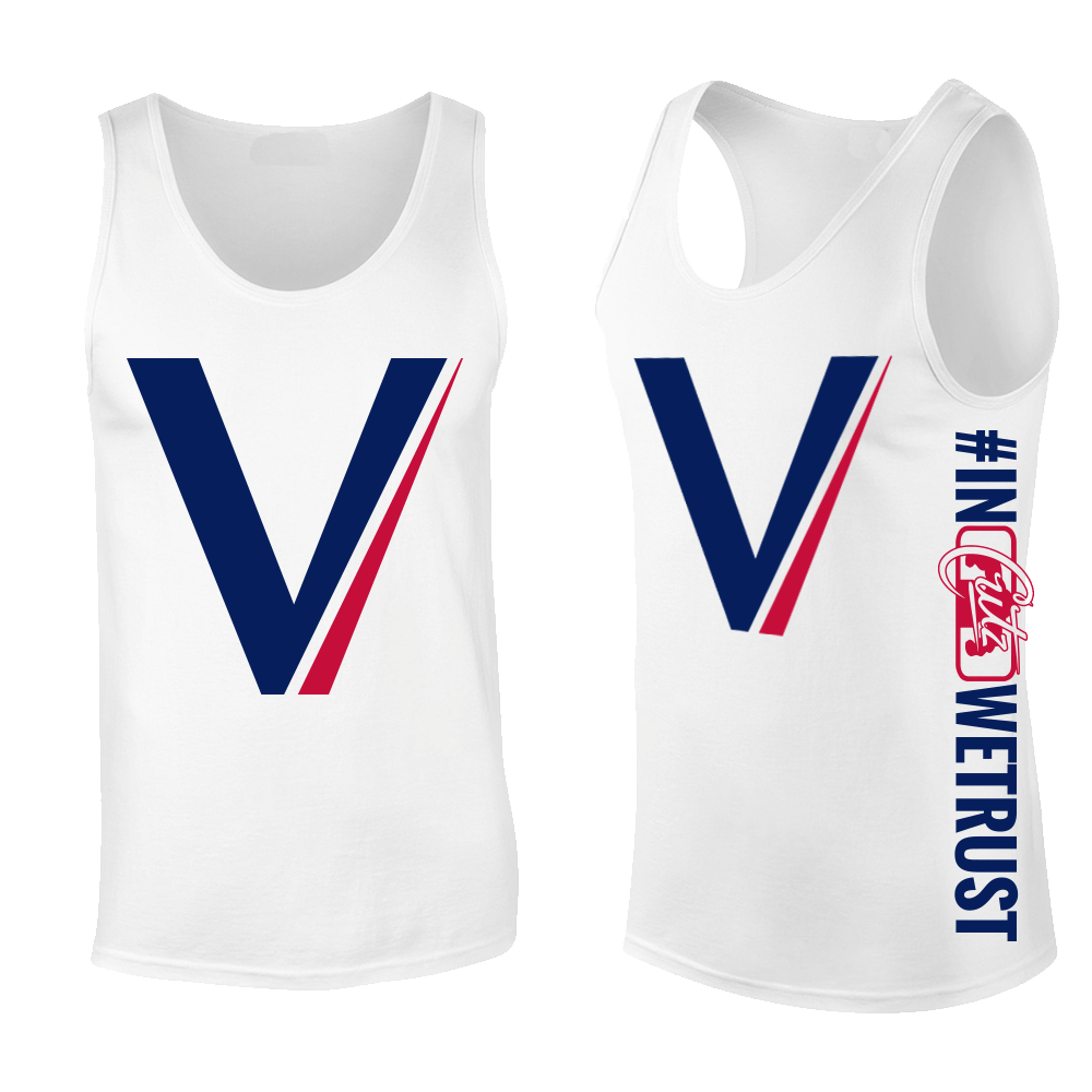 Image of Mens #INCUTZWETRUST Summer Tank - White/Navy/Red 