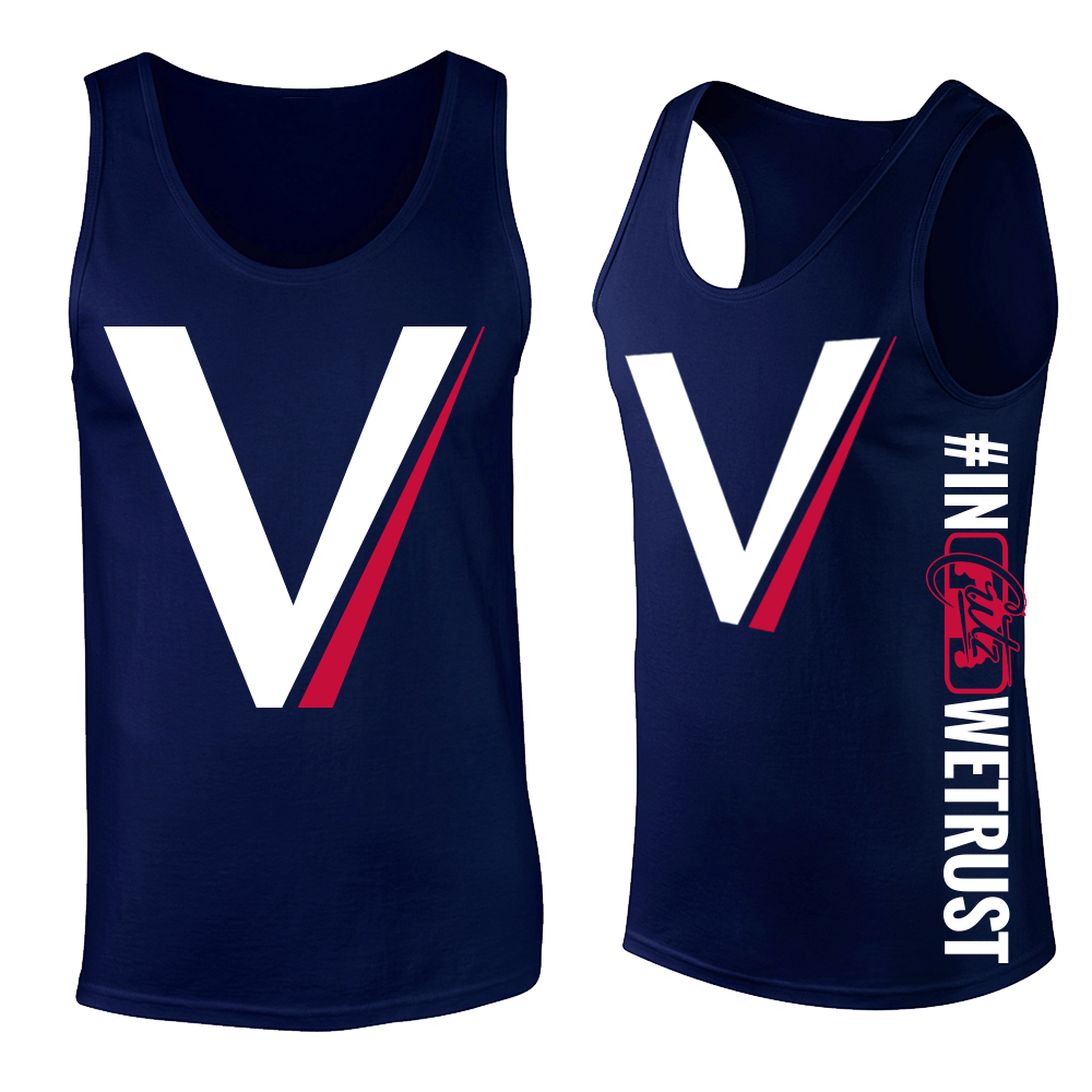 Image of Mens #INCUTZWETRUST Summer Tank - Navy/White/Red 