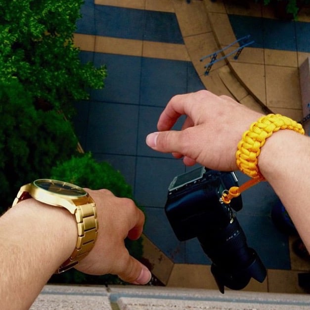 Image of Gold camera wrist strap
