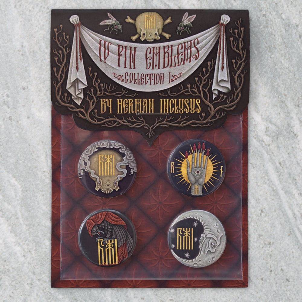 Image of "IV Pin Emblems: Collection I" Button Badge Set