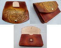 Image 2 of Custom Hand Tooled Leather Smartphone case pouch belt holster. Made to fit ANY phone.