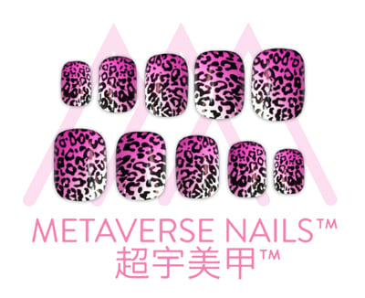 Image of Metaverse Nails- Neon Leopard (SKU: A1100-P)