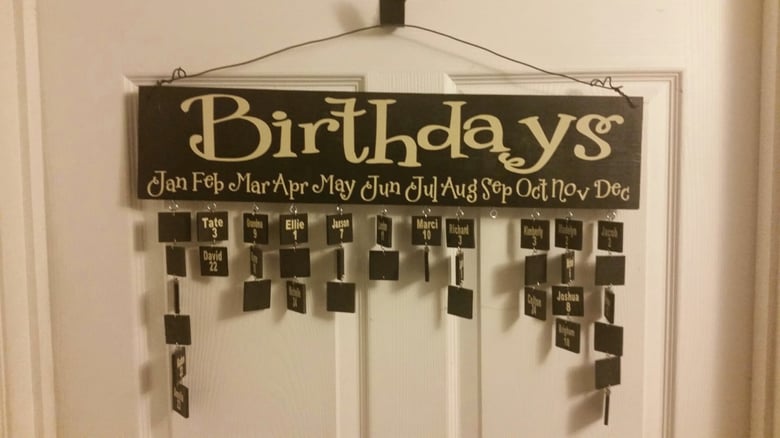 Image of Family Birthday Board