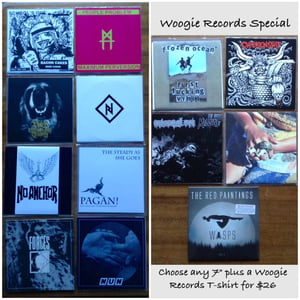 Image of Woogie Records 7" + Tshirt Special
