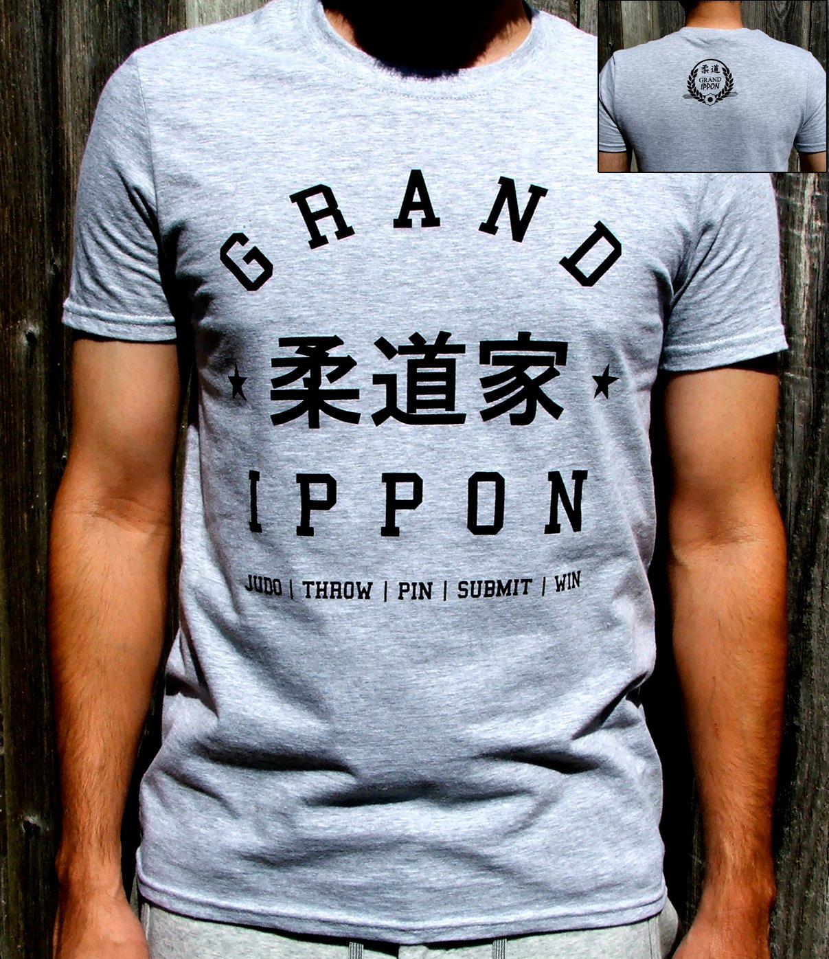 Image of Judoka Kanji Shirt: Sports Grey