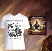 Image of BUNDLE OFFER: "Terror From The Air" CD + UFO=TESLA T-SHIRT by Michel AWAY Langevin of VOIVOD