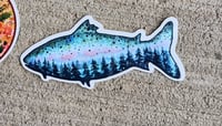 Image 2 of  Rainbow Trout Sticker | Vibrant Fishing Decal | Waterproof Durable Vinyl Art