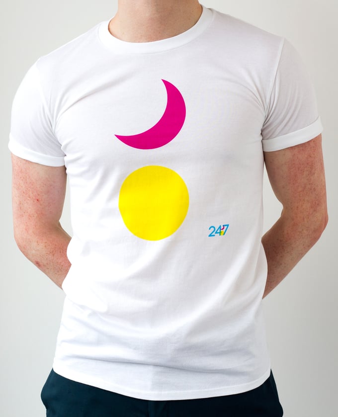 Image of 24:7 Theatre Festival T-Shirt (Moon & Sun stack design)