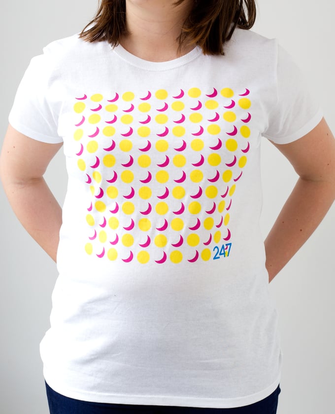 Image of 24:7 Theatre Festival T-Shirt (Moon & Sun pattern design)