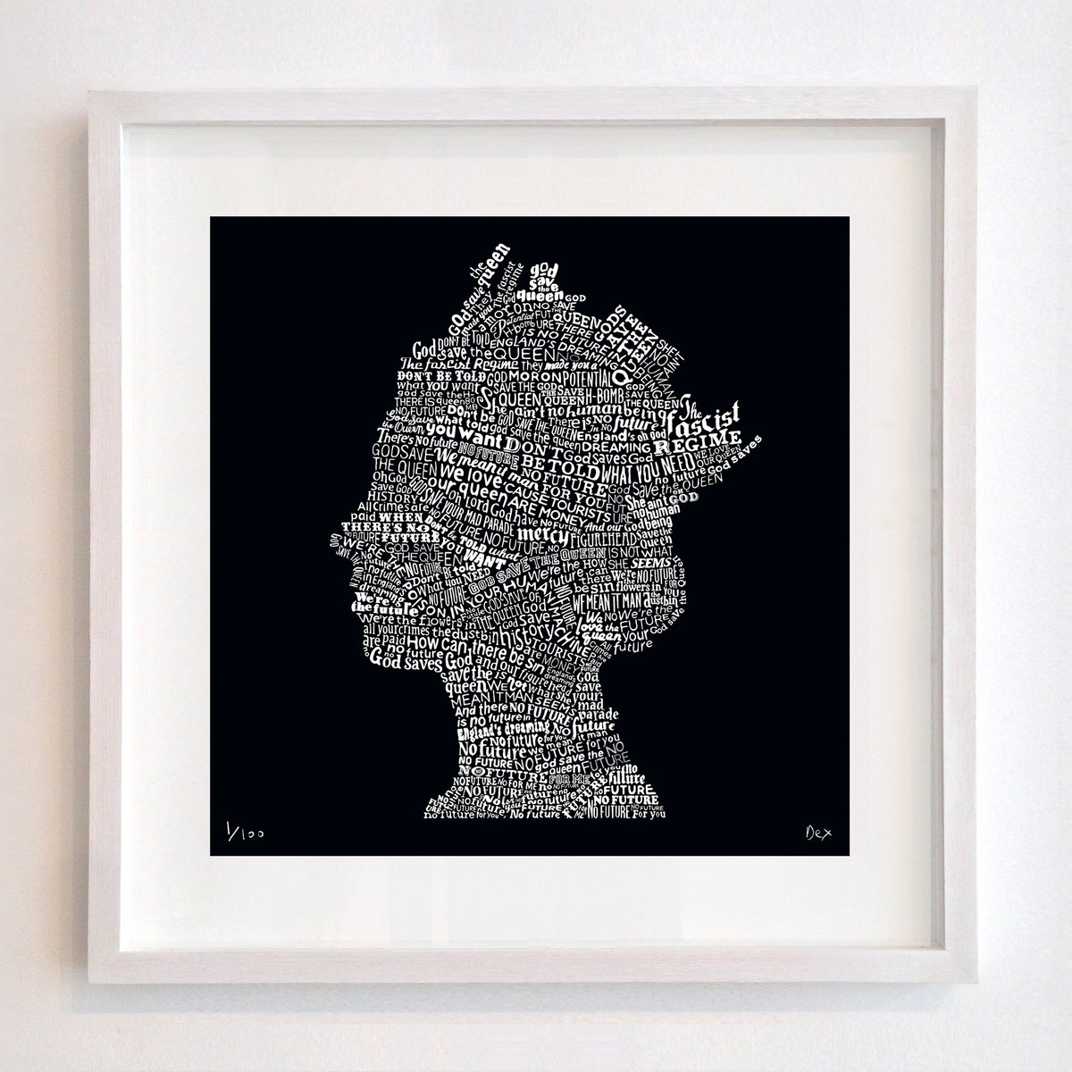 God Save The Queen (Black) | London Art Prints