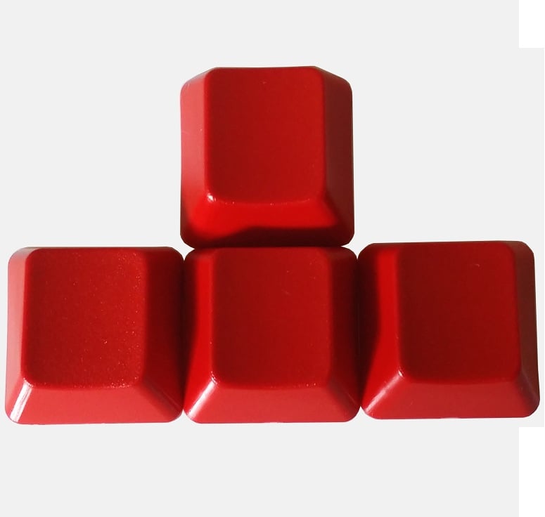 Image of Red Blank WASD Keycap Set