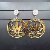Image of Highest Bitch Gold Earrings 