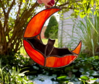 Image 2 of Stained Glass Bat Moon